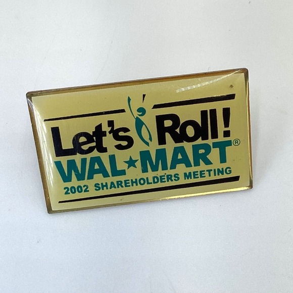 Walmart Jewelry - Walmart Let's Roll 2002 Shareholders Meeting Lapel Pin Collectible